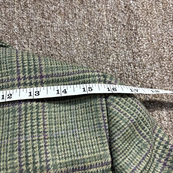 Nina Mclemore 100% Lambs Wool Plaid Women Blazer, Jacket 100% Silk Lining sz 6 - Picture 5 of 10